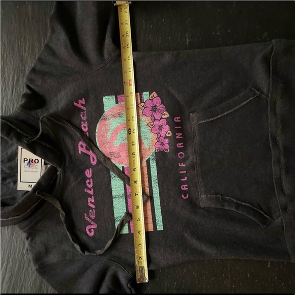 [PRO CUBE] Charcoal Grey Venice beach print Hoodie Sweatshirt - Picture 4 of 8